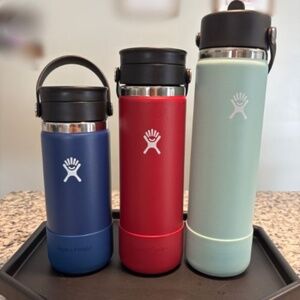 Hydro Flask Lot with matching lids and boots